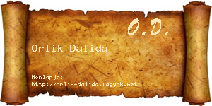 Orlik Dalida névjegykártya